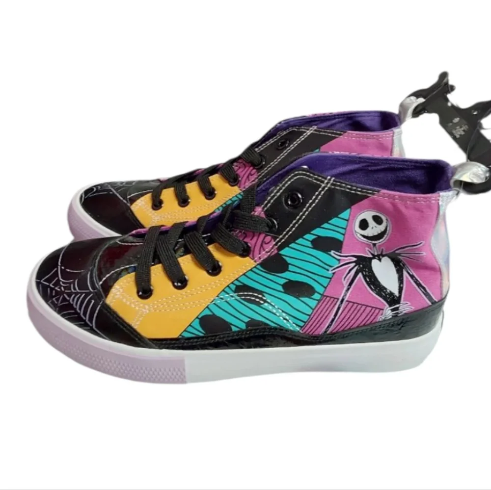 The Nightmare Before Christmas High Top Black Pink Women's Disney Sneakers SZ 9